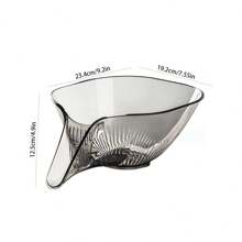 Multi-Functional Drain Basket Kitchen Sink Drain Strainer Basket Drain Rack Basket With Spout For Vegetables Fruits Drainage Basket - Transparent Gray - View 2