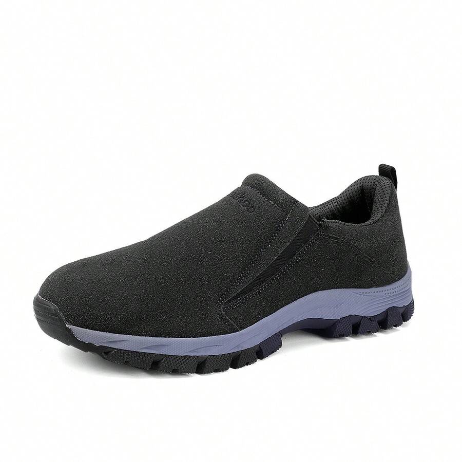 男士钢头工作鞋防砸防刺穿透气轻便耐磨鞋 - 黑色 - 查看 1