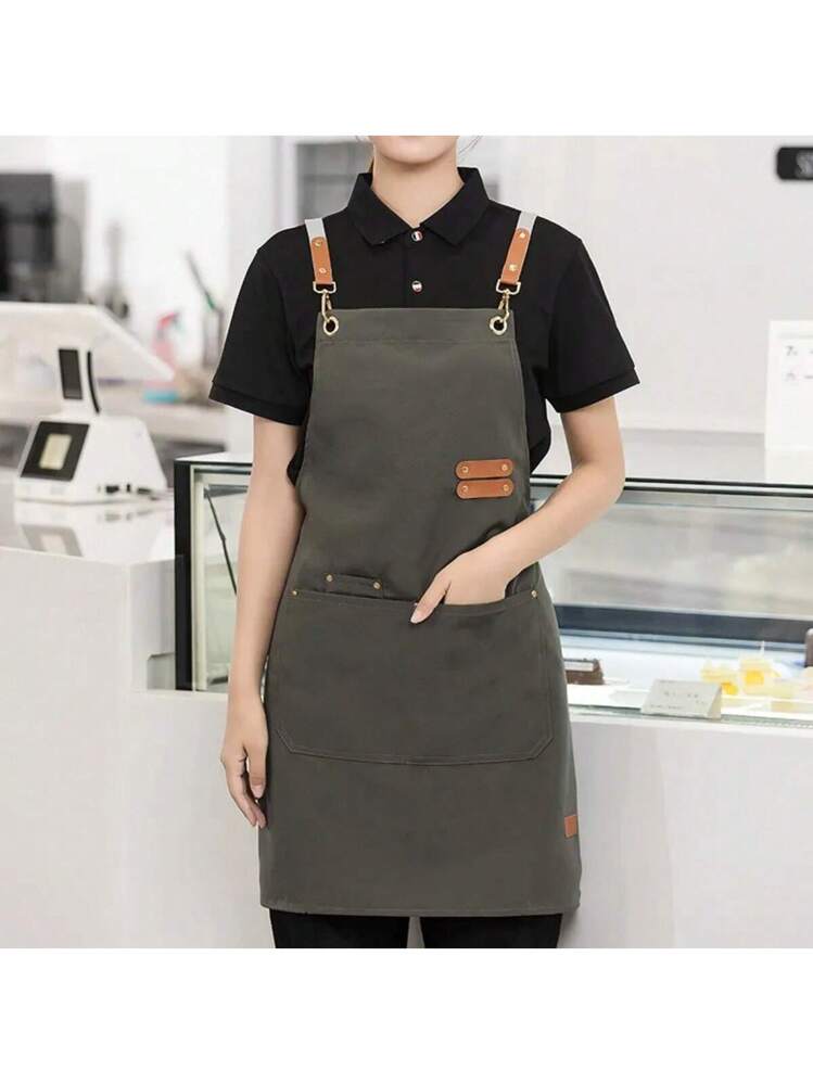 2 Grembiuli Da Cucina Impermeabili Con 3 Tasche - Poliestere Per Uomo E Donna, Regalo Pratico