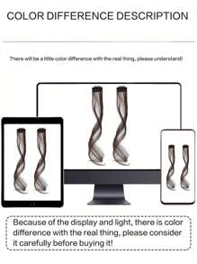 Long Side Bangs, Curly Wavy Clip In Front Bangs For Women, Daily Wear, Long Sideburns 2 Piece Set(Dark Brown) - Dark Brown - View 7