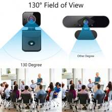 High Definition 2k Usb Computer Network Camera With Microphone For Meetings, Live Streaming, Office, Conference Room - Black - View 7