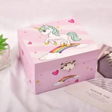 1入組多色獨角獸圖案音樂盒珠寶收納盒 - 彩色 - 查看 1