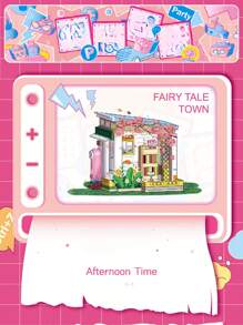 Moc迷你奈米積木益智玩具桌面擺件diy手工安妮工作室向日葵屋迷你街道積木套裝美學潮流積木 - 午後時光618pcs - 查看 2