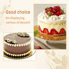 Valentine'S Day Cake Boards, Cake Base, Cake Decorating, 10pcs/Set Round Cake Board, Disposable Cake Plate, Waterproof & Oil Proof Cake Board Base Cake Tray (10 Inches) - Gold - View 3