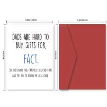 1張有趣的父親生日卡,幽默的父親生日卡,個性化的父親生日卡,附信封 - 彩色 - 查看 2