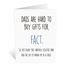1張有趣的父親生日卡,幽默的父親生日卡,個性化的父親生日卡,附信封 - 彩色 - 查看 5