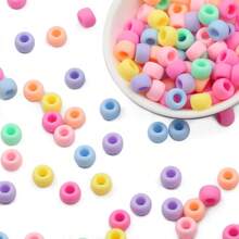 400pcs Acrylic Beads (0.6*0.9mm) Macaron Colored Horse Eye Shape Beads For Diy Bracelets & Necklaces, Jewelry Making Accessory - 400pcs - View 14