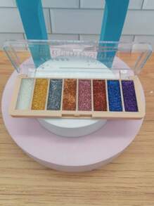 PINK KEY TREASURE GLITTER Shadow Palette, 8 Shades.