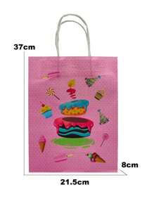 12 bolsas de papel para regalo - Rosa - Ver 5