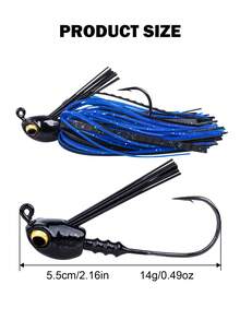 Goture 1/5入組防藻草垢游泳蝴蝶魚漂亮硅膠裙游泳鱸魚用鯊魚用14g/0.49盎司 - 彩色 - 查看 3