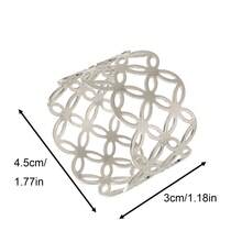 6入組高端時尚古銅金屬造型餐巾環,適用於家庭用餐、生日聚會、酒店、餐廳裝飾 - 銀色 - 查看 2
