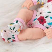 11.4 Inches Realistic Silicone Doll, Reborn Infant Doll, Soft Rubber Toy For Children, Birthday Present And Sleeping Companion Toy With Fashionable Outfit For Girls - Huahua Hayi With Eyes Closed - View 3