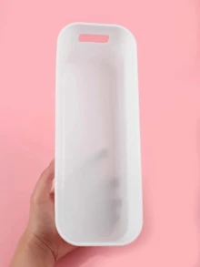 1pc Cosmetic Storage Box, Modern Plastic Clear Panel Design Makeup Storage Box For Household High-End Eyelash Extension Storage Box For Storing Eyelashes, Portable Container For Lash Artists,Room,Home,Bedroom,Bathroom,House,Pink Room,Living Room Decor,Travel Stuff,Gift Bag,Gifts For Mom,Dad,Men,Friends,Teacher,Birthday,Wedding,Desk,Shelves,Accessories,Gift Boxes,Funny Gift,Storage - White - View 4