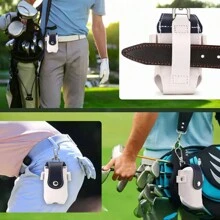 1個戶外攜帶迷你口袋皮革高爾夫球收納袋 - 藍色 - 查看 4