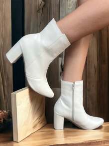Women Mid-Calf Boots - White - View 7