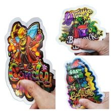 5 件收納袋,雷射切割糖果包裝可重新密封自封 3d 聚酯薄膜袋,適用於香草、糖果、防水、防臭、自封袋、收納袋 - 多色 - 查看 1