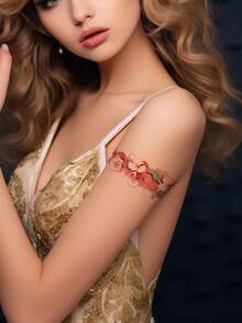 1 Piece Garland Tattoo Sticker Waterproof Lasting Lady Arm - Multicolor - View 3