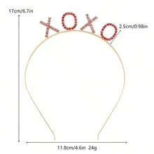 1件時尚情人節派對髮箍 Xoxo情人節派對禮物 - xo水晶髮箍 - 查看 5