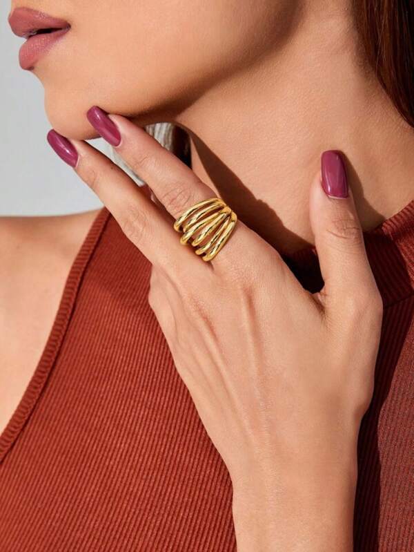 1pc Simple Vintage Personalized Women's Index Finger Ring