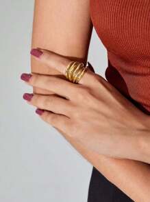 1pc Simple Vintage Personalized Women's Index Finger Ring