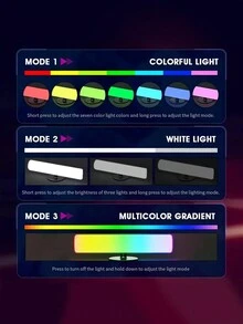 Rgb Atmosphere Lamp Suitable For Tv, Computer Gaming And Car Use, Touch Sensor Night Light - Multicolor - View 6
