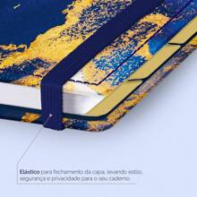 Caderno Disco ISCOOL Inteligente Mármore Cores - Azul Escuro - Visão 10
