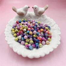 100pieces 8mm Colored Spiral Striped Acrylic Round Beads Handmade DIY Beaded Bracelets With Diamonds Phone Chain Accessories - 100pcs/8mm - View 16