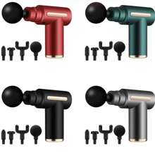 Masajeador portátil y recargable, masajeador de impacto - Negro - Ver 5