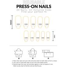 YADORNOS 24入組粉色鑽石裝飾胶片假指甲,長棺材形狀閃光假指甲套裝,配有果凍膠和指甲文件,適用於購物,旅行,情人節,約會的女性和女孩 - 粉色 - 查看 7