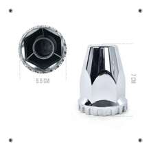 Tapón Copa Rin Tracto Camión Delantero Cromado 10 Birlos C70 - Plateado - Ver 7