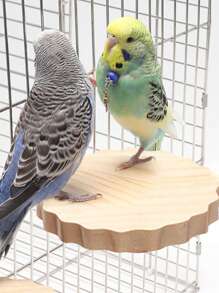 1 件/2 件木质花形栖息平台，适用于鹦鹉和仓鼠攀爬和跳跃平台，鸟笼配件，四季皆宜 - 杏色 - 查看 7