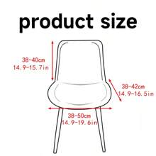 Home Use Plaid Concave Surface Curved Chair Cover, Universal All Seasons Thickened Seat Cover, Full Wrap Integrated Backrest Dining Chair Cover - Black - View 5