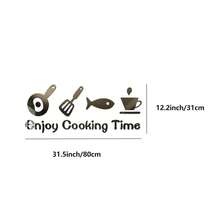 1個享受烹飪時光牆貼可拆卸乙烯基廚房引言貼紙,適用於廚房,餐廳,飯廳牆藝裝飾,31.5*12.2英寸 - 黑色 - 查看 2