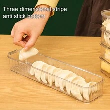 1入廚房冰箱冷凍機窄縫可堆疊透明餃子收納盒 - 無色 - 查看 5