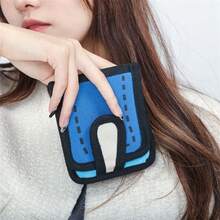 Mới Anime Hoạt hình Tranh châm biếm Ví tiền xu Học sinh Dễ thương Ngắn 3D Ví Nữ tranh sơn dầu Ví thẻ - Màu xanh lam - Xem 2