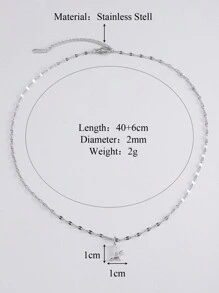 Magic Fish 1個金色不銹鋼唇形項鍊,附有a-z26英文字母吊墜,適用於名字首字母、情人節、新年贈禮 - 金黃色 - 查看 11