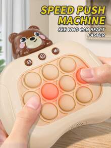 Push & Press Training Game Console For Kids' Intellectual Development, Stress Relief, Reaction & Concentration Training With Mole Whacking Game - Apricot - View 1