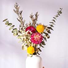 乾燥的天然薔薇和滄桑花束,適用於家居客廳裝飾,婚禮,餐桌,農舍裝飾（花瓶不含） - Red Rose Bouquet - 查看 5