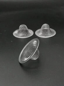 6入組/3入組不銹鋼2.1英寸圓形水槽下水道堵塞器,適用於廚房/浴室洗臉盆、浴缸和淋浴器擋髮帶,浴室地漏 - 銀色 - 查看 10