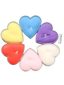 1 件心型蠟燭,適合浪漫情人節、求婚、生日、婚禮裝飾 - 紅色 - 查看 2