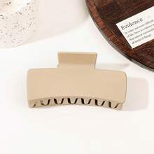 4.1 吋實心方形髮夾,霧面髮夾,適合厚薄頭髮,適合女士和女孩,自然色髮夾（黑色、白色、米色、深棕色） - 彩色 - 查看 8