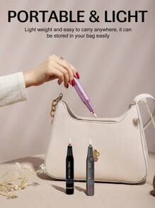 Yokefellow Usb電動指甲鑽套裝（粉色/黑色/灰色）,附有6支指甲鑽和6個砂輪帶,電動專業指甲磨光機,usb接口手柄,usb指甲鑽筆,便攜式指甲修護器,適用於膠甲沙龍,完美新年禮物 - 灰色 - 查看 4