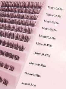 Asiteo 120 Clusters DIY Eyelash Extensions 8-16mm Manga Lashes Volume Soft And Light Eyelashes Individual Eyelashes  Makeup Extensions DIY At Home