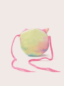 Willekeurige kleur Gradient Cartoon unicorn patroon Kinderen Crossbody-tas