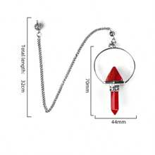 1顆大自然石頭三角錐形能量放大器治療石水晶吊墜擺錘冥想禮物靈性飾品 - crystal pendulum - 查看 6
