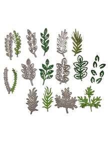 4/6/8入組葉子金屬切割模具,蝴蝶diy工藝模具,楓葉模板壓花刀模切割模板,適用於diy相冊裝飾壓花模板 - 樹葉刀模 - 查看 4