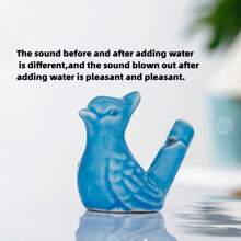 2pcs Magpie Peacock Water Bird Whistle, Colorful Bird Whistle, Tourist Attractions Ceramic Crafts Whistle - Random Color - View 5
