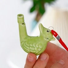 2pcs Magpie Peacock Water Bird Whistle, Colorful Bird Whistle, Tourist Attractions Ceramic Crafts Whistle - Random Color - View 4