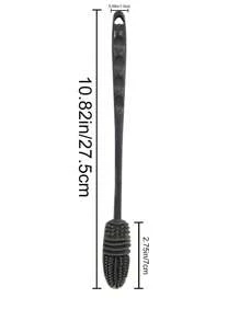 1只長柄矽膠杯刷,家庭清潔理想選擇,適用於清洗瓶子、杯子、攪拌器等多種器具 - 灰色 - 查看 2