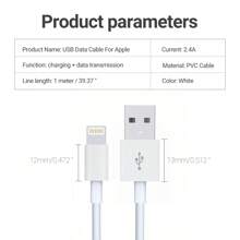 USB A轉Lighting充電線 [蘋果MFi認證] 3.3英尺，相容於 iPhone USB快速充電傳輸線，相容於 iPhone 14 13 13 Pro Max 12 12 Pro Max 11 XS XR X 8 iPad (白色) - 白色 - 查看 10